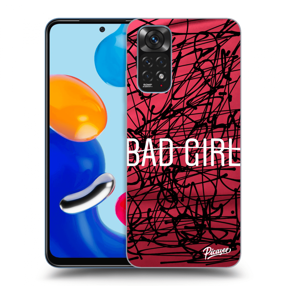 Picasee silikonowe czarne etui na Xiaomi Redmi Note 11 - Bad girl