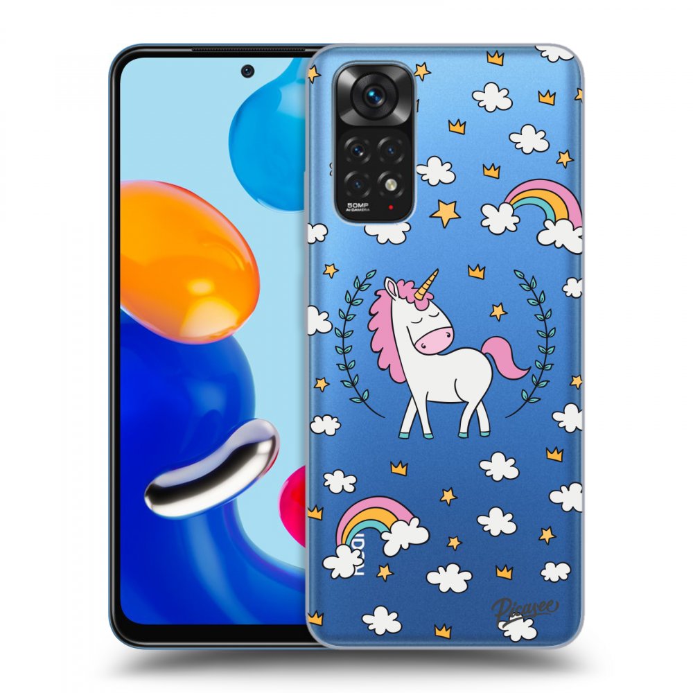 Picasee silikonowe przeźroczyste etui na Xiaomi Redmi Note 11 - Unicorn star heaven