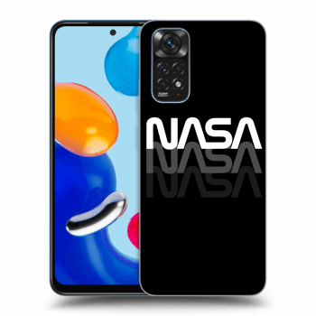 Picasee silikonowe czarne etui na Xiaomi Redmi Note 11 - NASA Triple