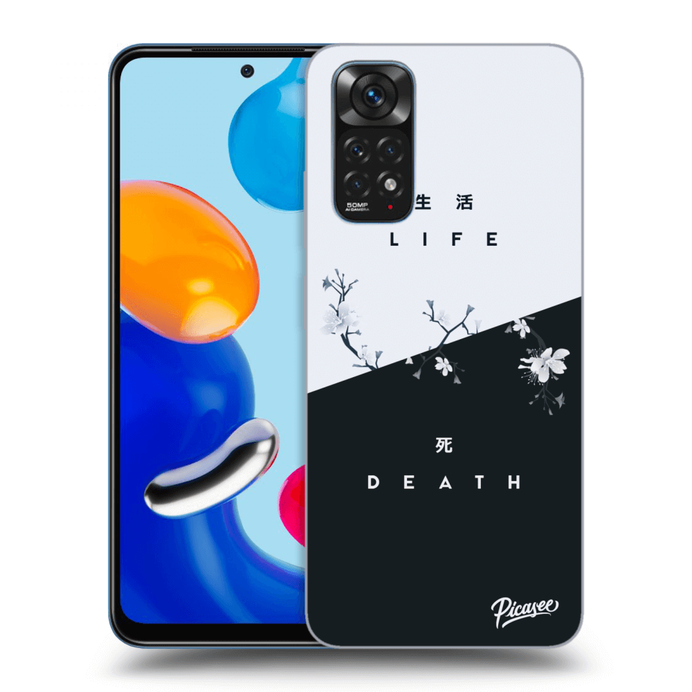Picasee silikonowe czarne etui na Xiaomi Redmi Note 11 - Life - Death