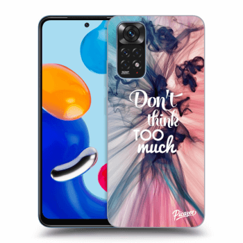 Picasee silikonowe czarne etui na Xiaomi Redmi Note 11S 4G - Don't think TOO much