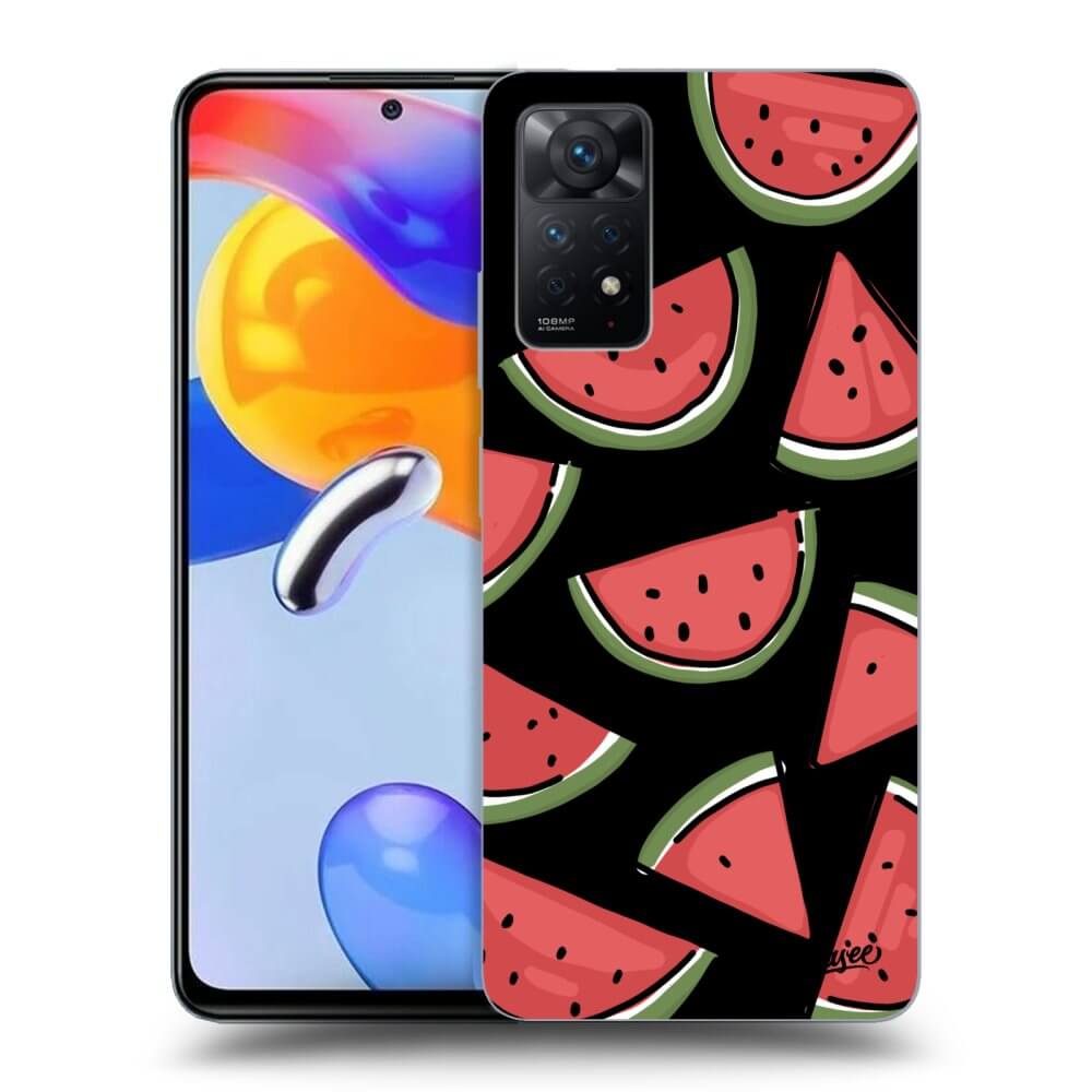 Picasee silikonowe czarne etui na Xiaomi Redmi Note 11 Pro - Melone