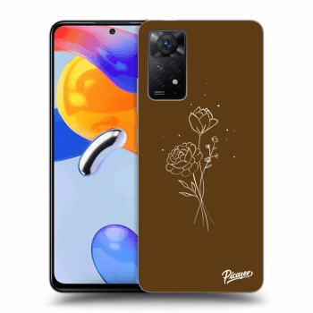 Etui na Xiaomi Redmi Note 11 Pro - Brown flowers