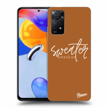 Picasee silikonowe czarne etui na Xiaomi Redmi Note 11 Pro - Sweater weather