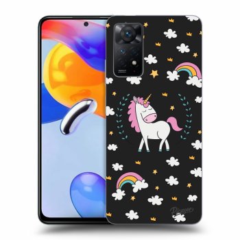 Picasee silikonowe czarne etui na Xiaomi Redmi Note 11 Pro - Unicorn star heaven