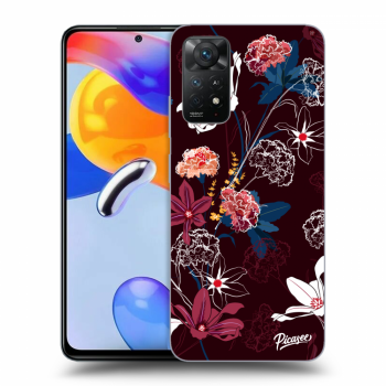 Picasee silikonowe czarne etui na Xiaomi Redmi Note 11 Pro 5G - Dark Meadow