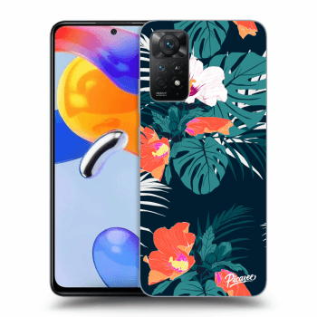 Picasee silikonowe czarne etui na Xiaomi Redmi Note 11 Pro 5G - Monstera Color