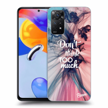 Picasee silikonowe czarne etui na Xiaomi Redmi Note 11 Pro 5G - Don't think TOO much