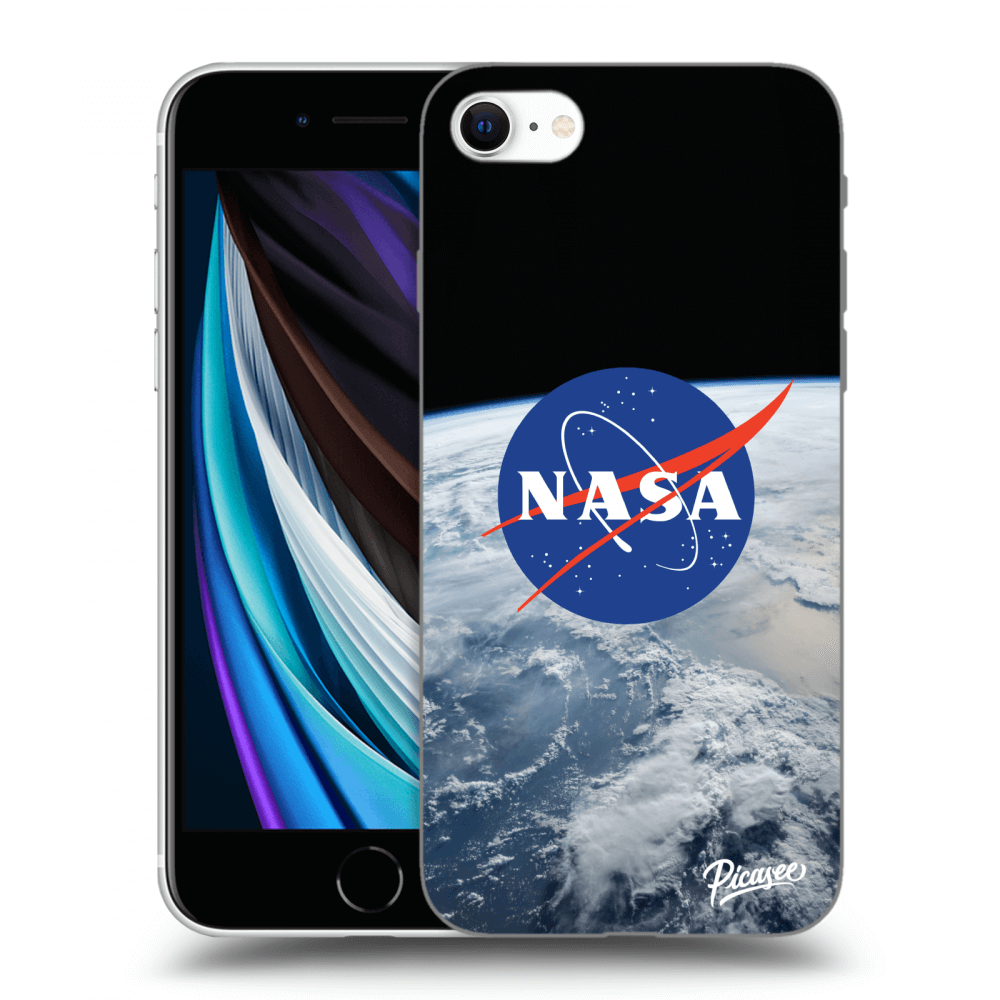 Picasee silikonowe przeźroczyste etui na Apple iPhone SE 2022 - Nasa Earth
