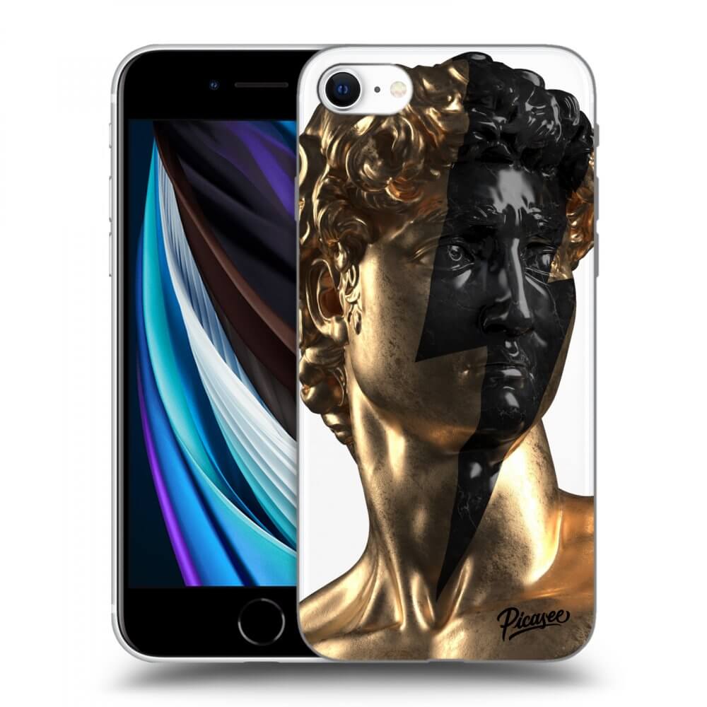 Picasee silikonowe przeźroczyste etui na Apple iPhone SE 2022 - Wildfire - Gold