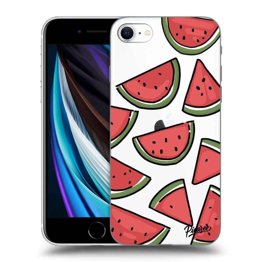 Picasee silikonowe przeźroczyste etui na Apple iPhone SE 2022 - Melone