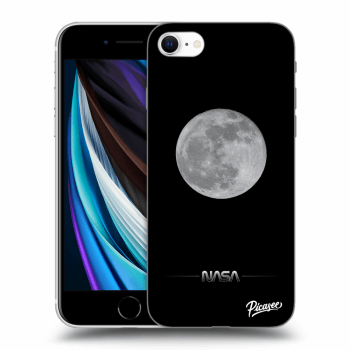 Picasee silikonowe czarne etui na Apple iPhone SE 2022 - Moon Minimal