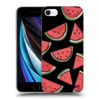 Picasee silikonowe czarne etui na Apple iPhone SE 2022 - Melone