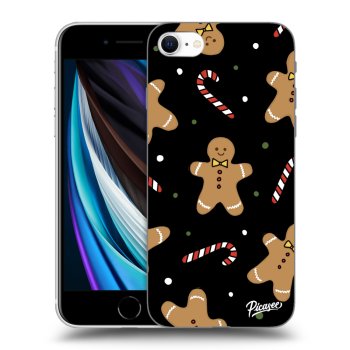 Picasee silikonowe czarne etui na Apple iPhone SE 2022 - Gingerbread