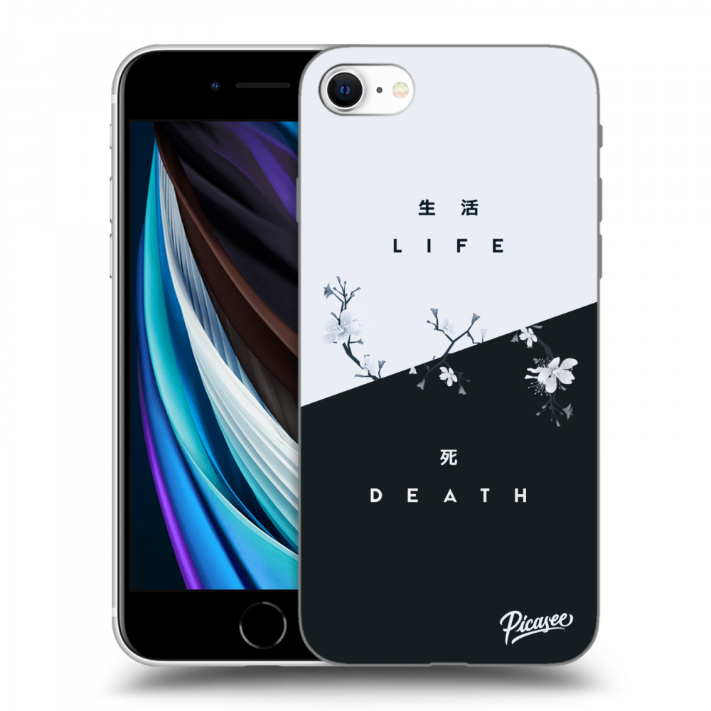 Picasee silikonowe czarne etui na Apple iPhone SE 2022 - Life - Death