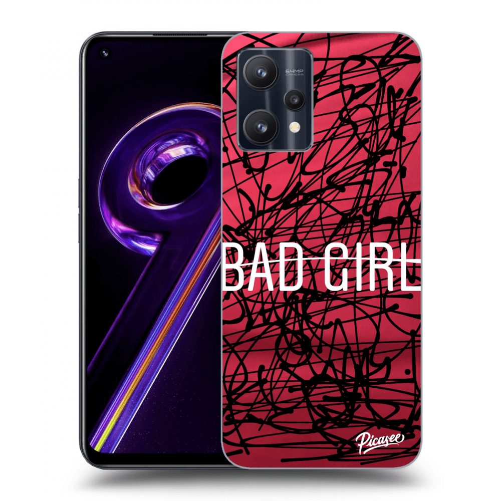 Picasee silikonowe czarne etui na Realme 9 Pro 5G - Bad girl