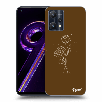 Etui na Realme 9 Pro 5G - Brown flowers