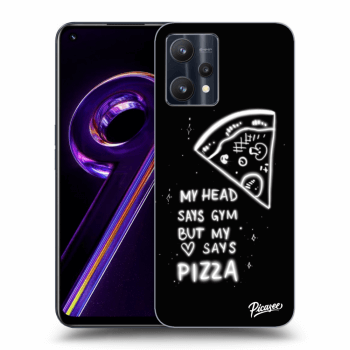 Picasee silikonowe czarne etui na Realme 9 Pro 5G - Pizza