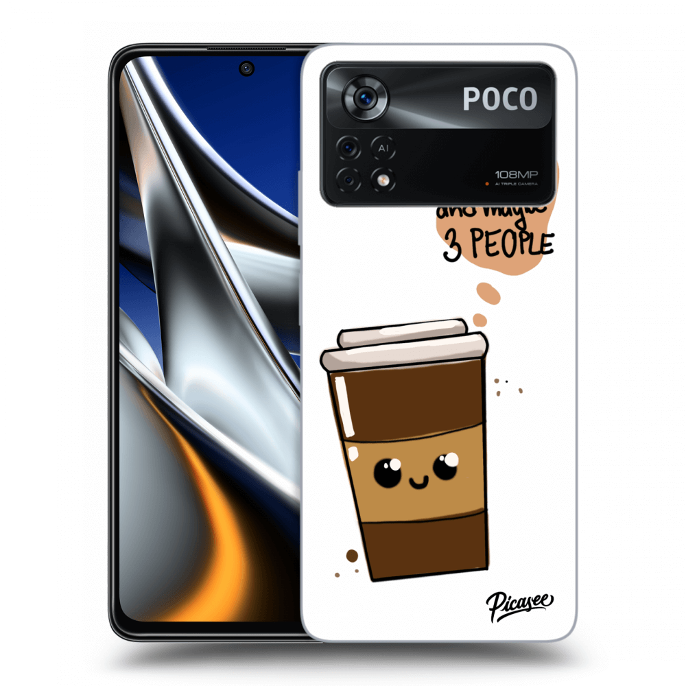 Picasee silikonowe przeźroczyste etui na Xiaomi Poco X4 Pro 5G - Cute coffee
