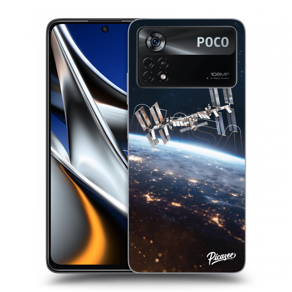 Picasee silikonowe czarne etui na Xiaomi Poco X4 Pro 5G - Station