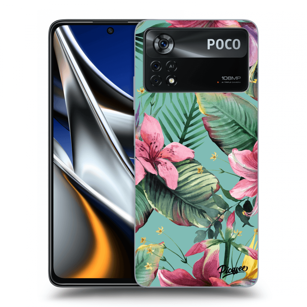 Picasee silikonowe czarne etui na Xiaomi Poco X4 Pro 5G - Hawaii