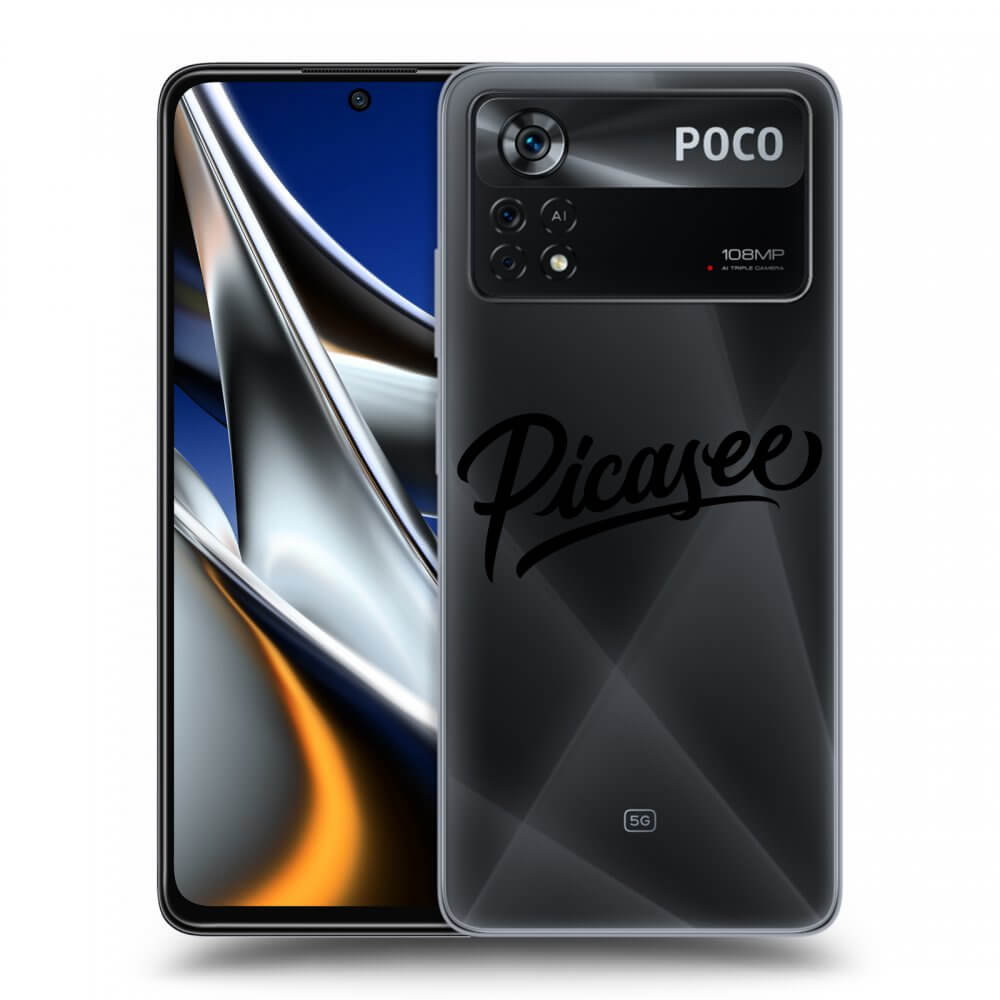 Picasee silikonowe przeźroczyste etui na Xiaomi Poco X4 Pro 5G - Picasee - black