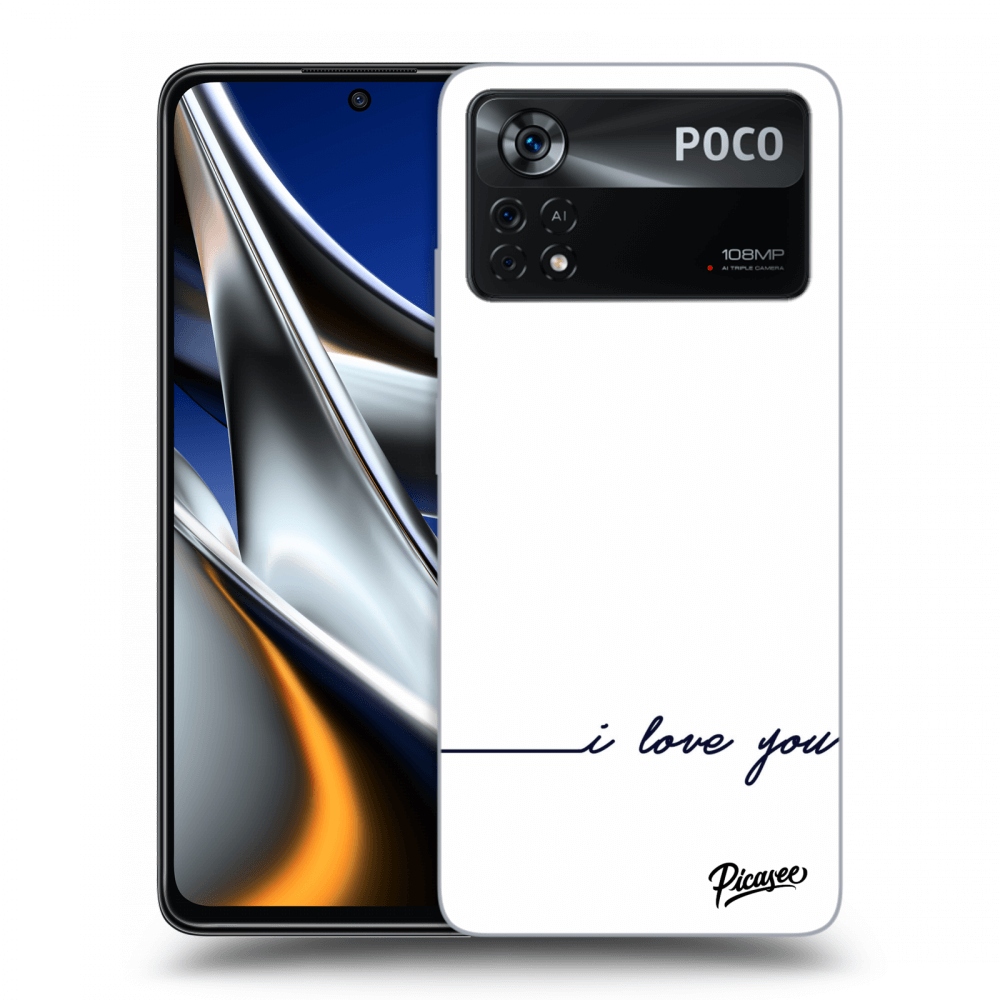 Picasee silikonowe przeźroczyste etui na Xiaomi Poco X4 Pro 5G - I love you