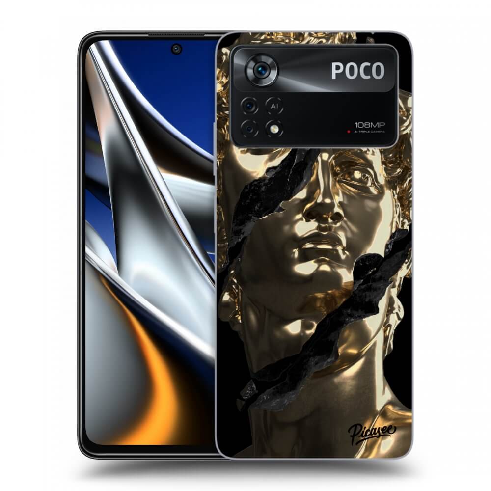 Picasee silikonowe czarne etui na Xiaomi Poco X4 Pro 5G - Golder