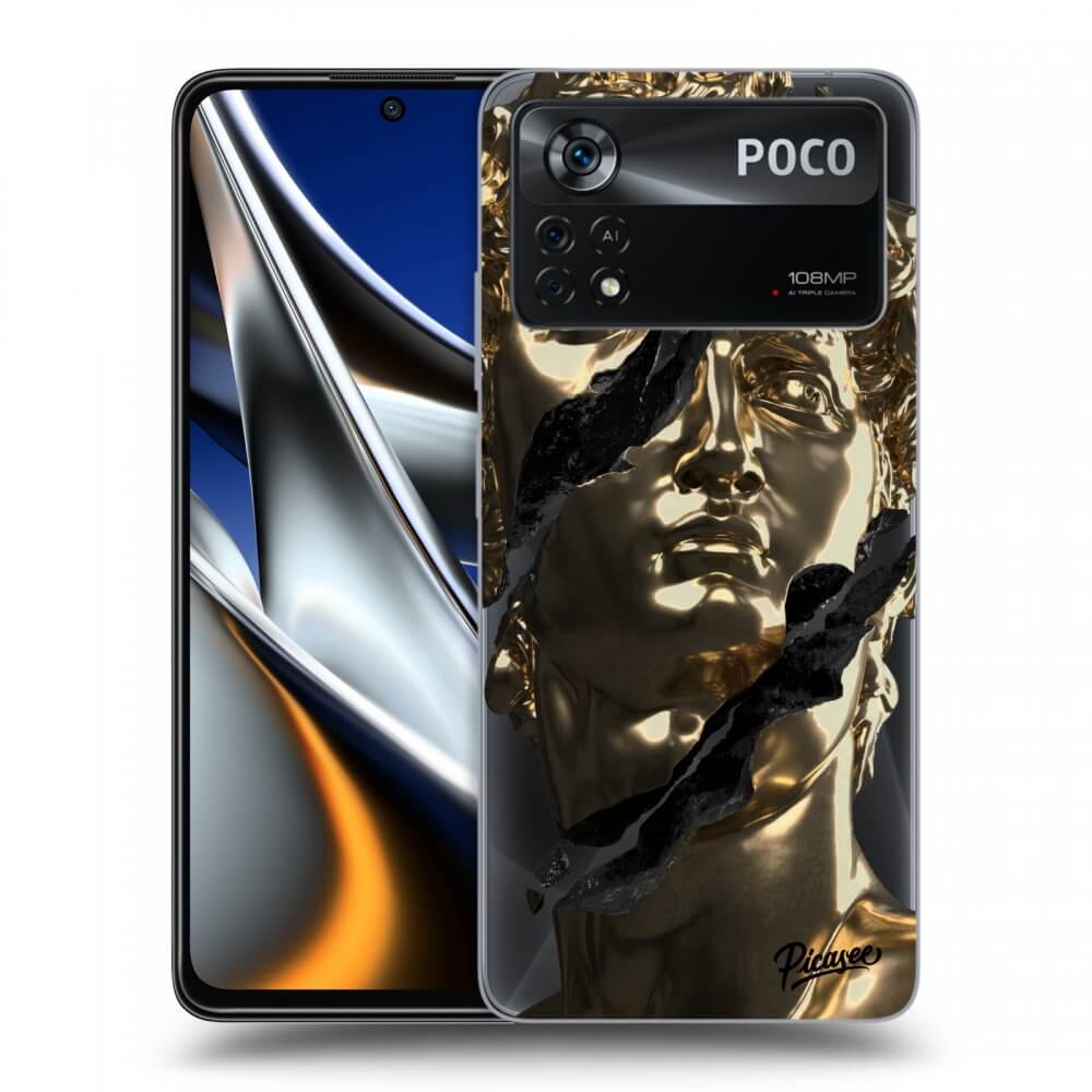 Picasee silikonowe przeźroczyste etui na Xiaomi Poco X4 Pro 5G - Golder