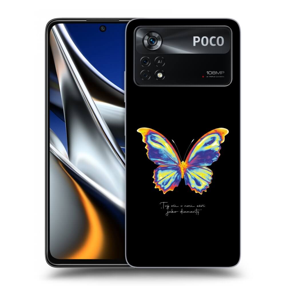 Picasee silikonowe przeźroczyste etui na Xiaomi Poco X4 Pro 5G - Diamanty Black