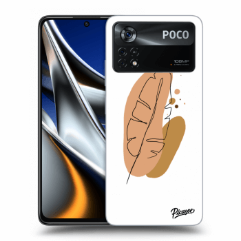 Picasee silikonowe czarne etui na Xiaomi Poco X4 Pro 5G - Feather brown