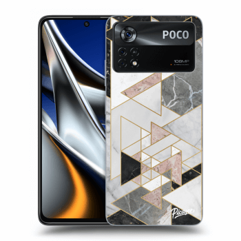 Picasee silikonowe czarne etui na Xiaomi Poco X4 Pro 5G - Light geometry
