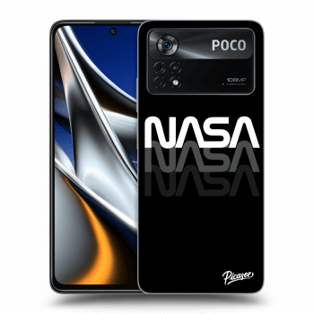 Picasee silikonowe czarne etui na Xiaomi Poco X4 Pro 5G - NASA Triple