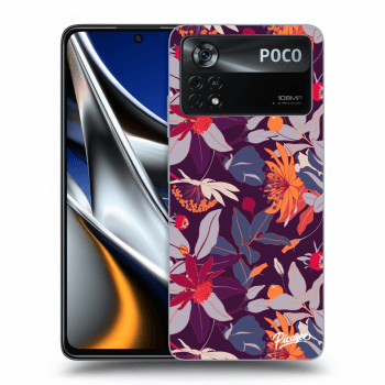 Etui na Xiaomi Poco X4 Pro 5G - Purple Leaf