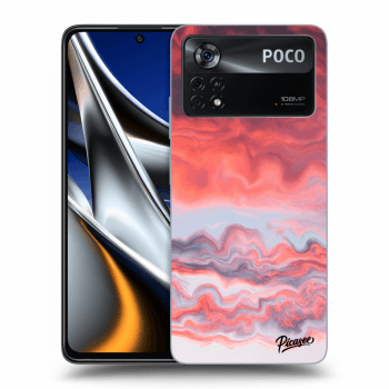 Picasee silikonowe czarne etui na Xiaomi Poco X4 Pro 5G - Sunset