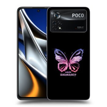 Picasee silikonowe czarne etui na Xiaomi Poco X4 Pro 5G - Diamanty Purple