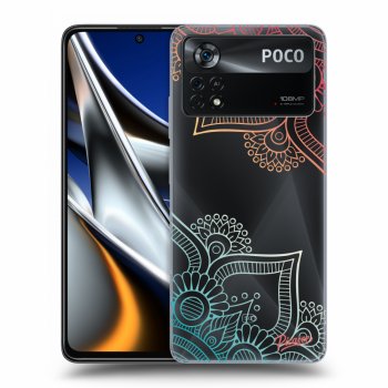 Picasee silikonowe przeźroczyste etui na Xiaomi Poco X4 Pro 5G - Flowers pattern
