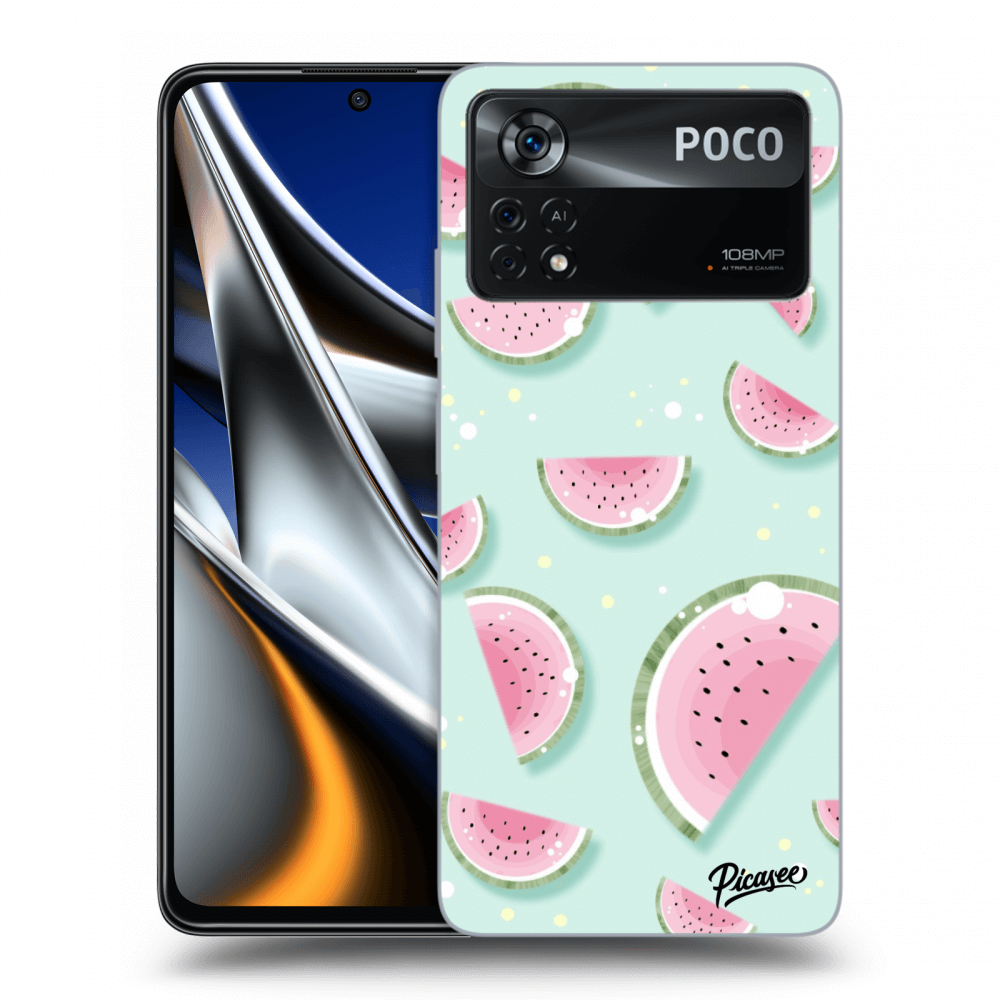 Picasee silikonowe przeźroczyste etui na Xiaomi Poco X4 Pro 5G - Watermelon 2