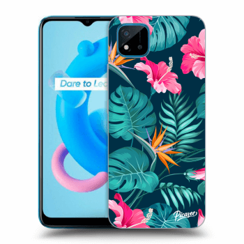 Etui na Realme C11 (2021) - Pink Monstera