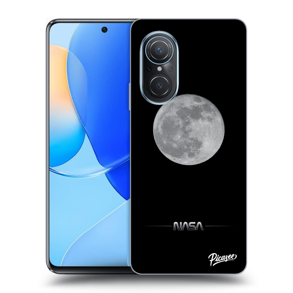 Picasee silikonowe czarne etui na Huawei Nova 9 SE - Moon Minimal