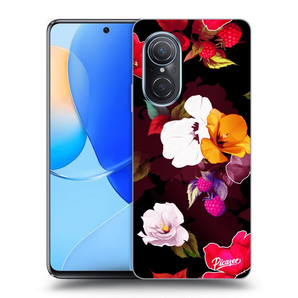 Picasee silikonowe przeźroczyste etui na Huawei Nova 9 SE - Flowers and Berries