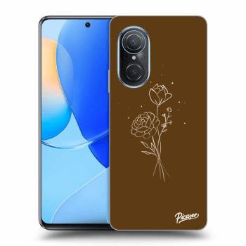 Etui na Huawei Nova 9 SE - Brown flowers