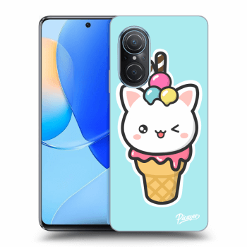 Picasee silikonowe przeźroczyste etui na Huawei Nova 9 SE - Ice Cream Cat