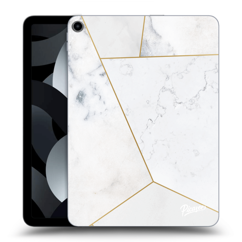 Picasee silikonowe przeźroczyste etui na Apple iPad Air 5 10.9" 2022 - White tile