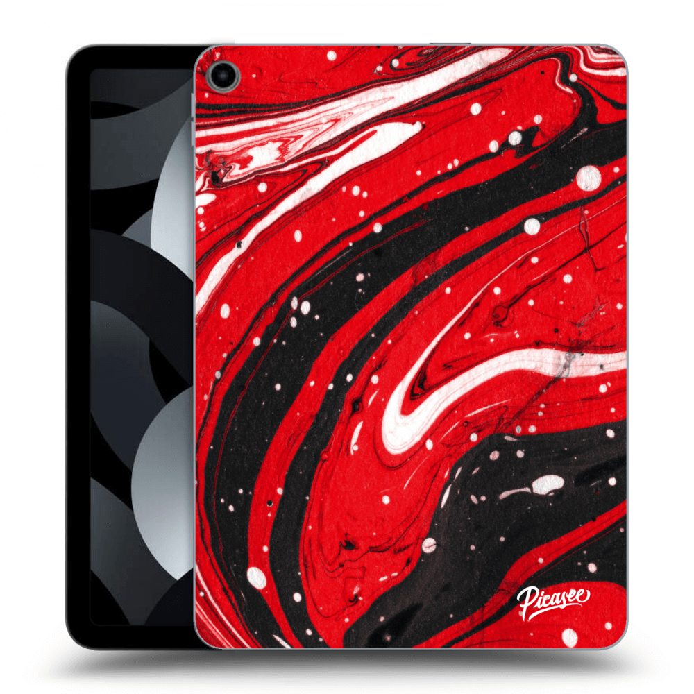 Picasee silikonowe przeźroczyste etui na Apple iPad Air 5 10.9" 2022 - Red black