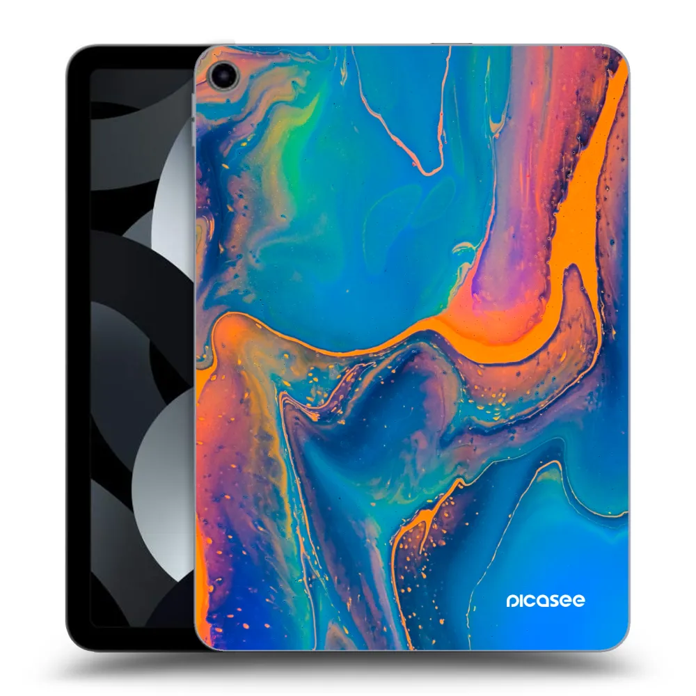 Picasee silikonowe przeźroczyste etui na Apple iPad Air 5 10.9" 2022 - Rainbow