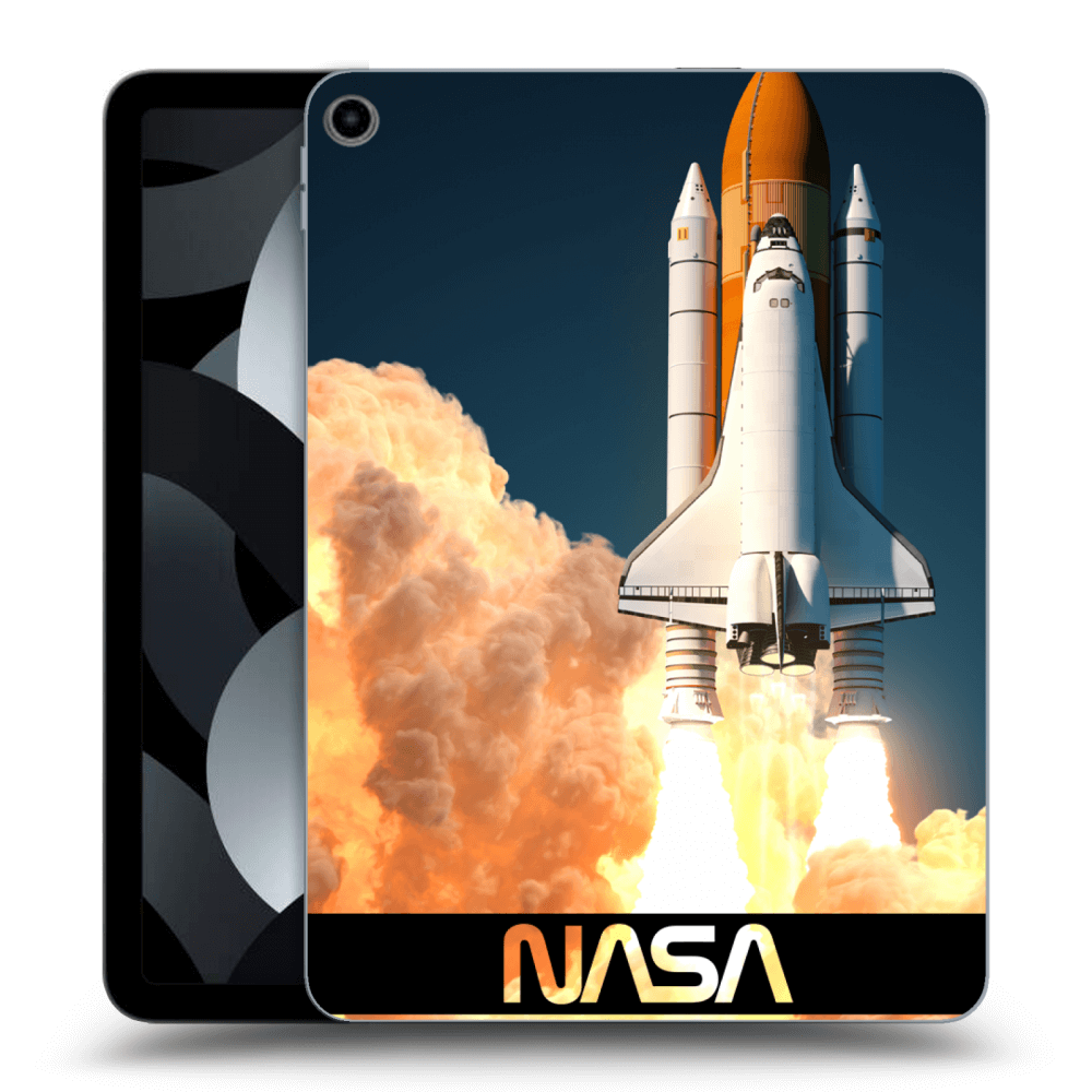 Picasee silikonowe czarne etui na Apple iPad Air 5 10.9" 2022 - Space Shuttle