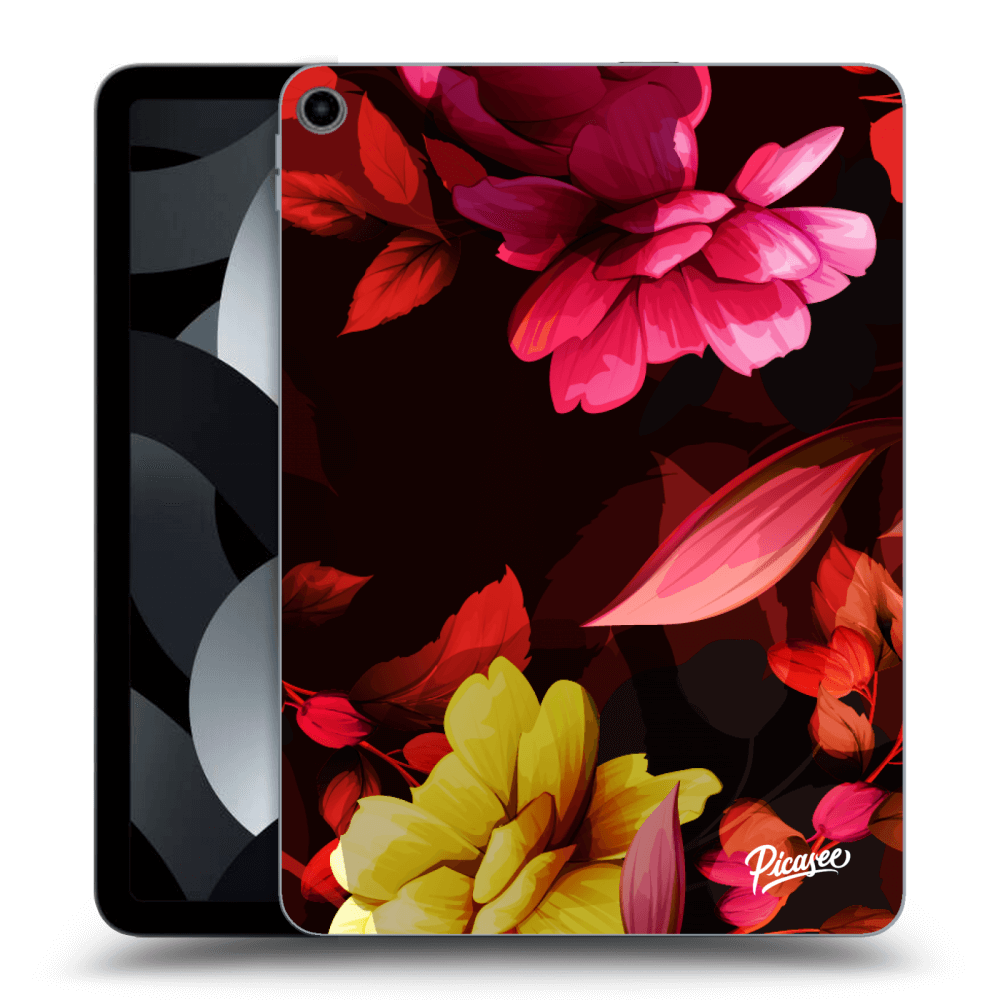 Picasee silikonowe czarne etui na Apple iPad Air 5 10.9" 2022 - Dark Peonny