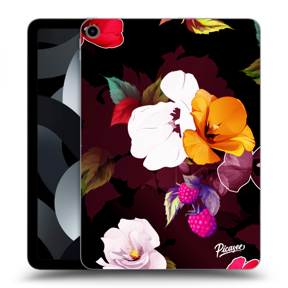 Picasee silikonowe przeźroczyste etui na Apple iPad Air 5 10.9" 2022 - Flowers and Berries