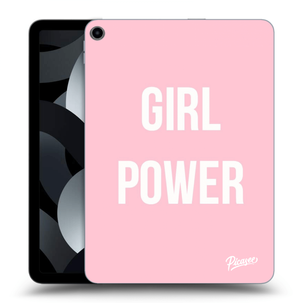 Picasee silikonowe czarne etui na Apple iPad Air 5 10.9" 2022 - Girl power